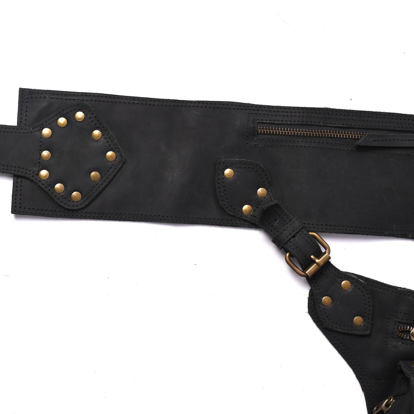Hip Bag – Boho Utility Belt Pouch with Fringe & Lace-Up Design