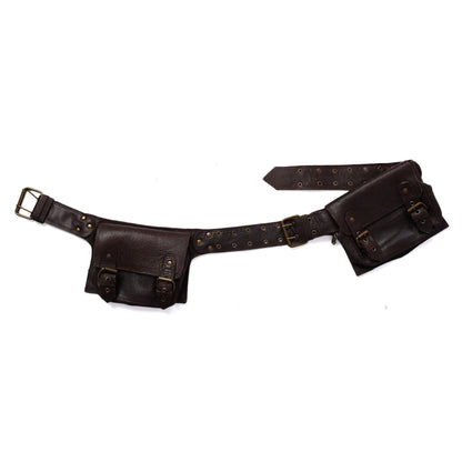 Handmade Leather Belt Pouch: Western Style Hip Bag with Adjustable Strap