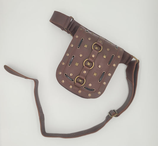 Handmade Leather Belt Pouch: Bohemian Hip Bag with Adjustable Strap