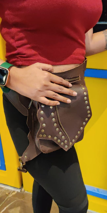 Handmade Leather Belt Pouch: Hip Bag, Bum Bag, Festival Waist Pack..