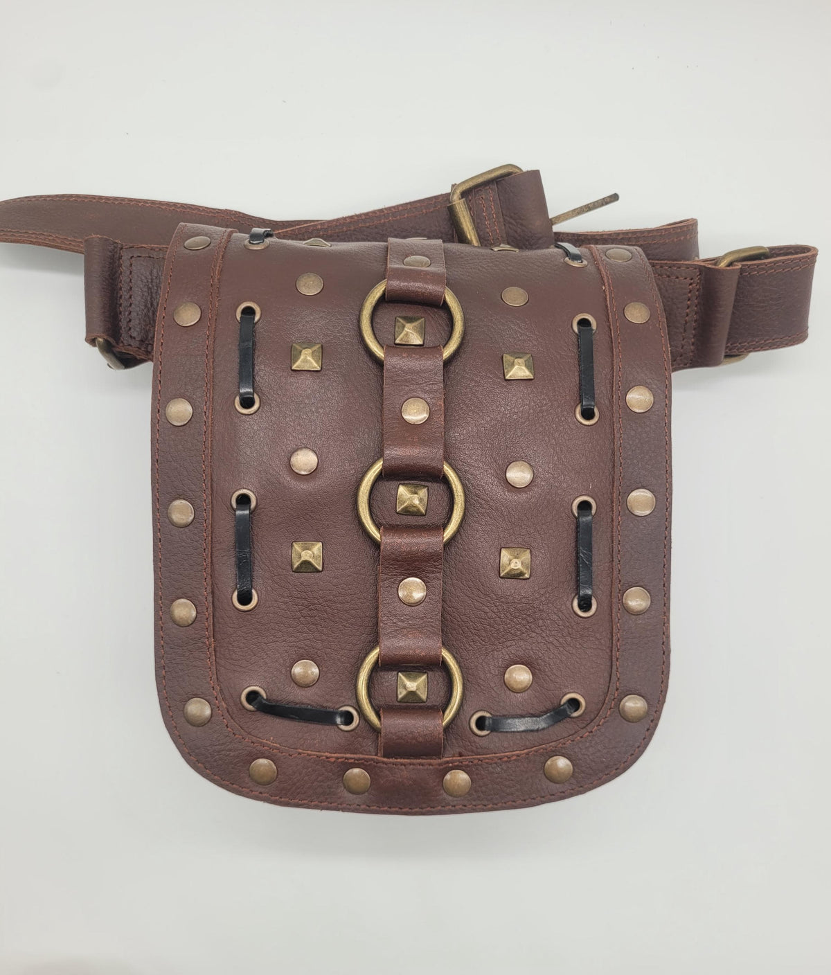 Handmade Leather Belt Pouch: Bohemian Hip Bag with Adjustable Strap