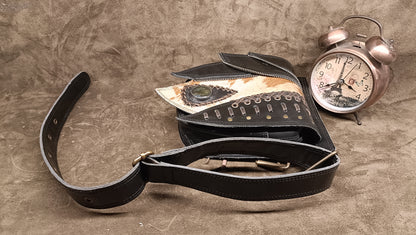 Leather  belt pouch hip bag Leather Utility Pocket Belt | Brown Suede | travel belt, fanny pack, vendor belt, festival belt, +free gift