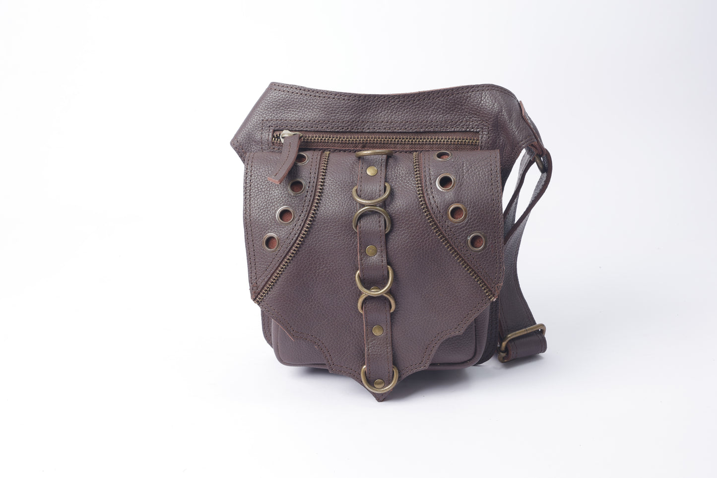 Leather  belt pouch hip bag Leather Utility Pocket Belt | Brown Suede | travel belt, fanny pack, vendor belt, festival belt, +free gift