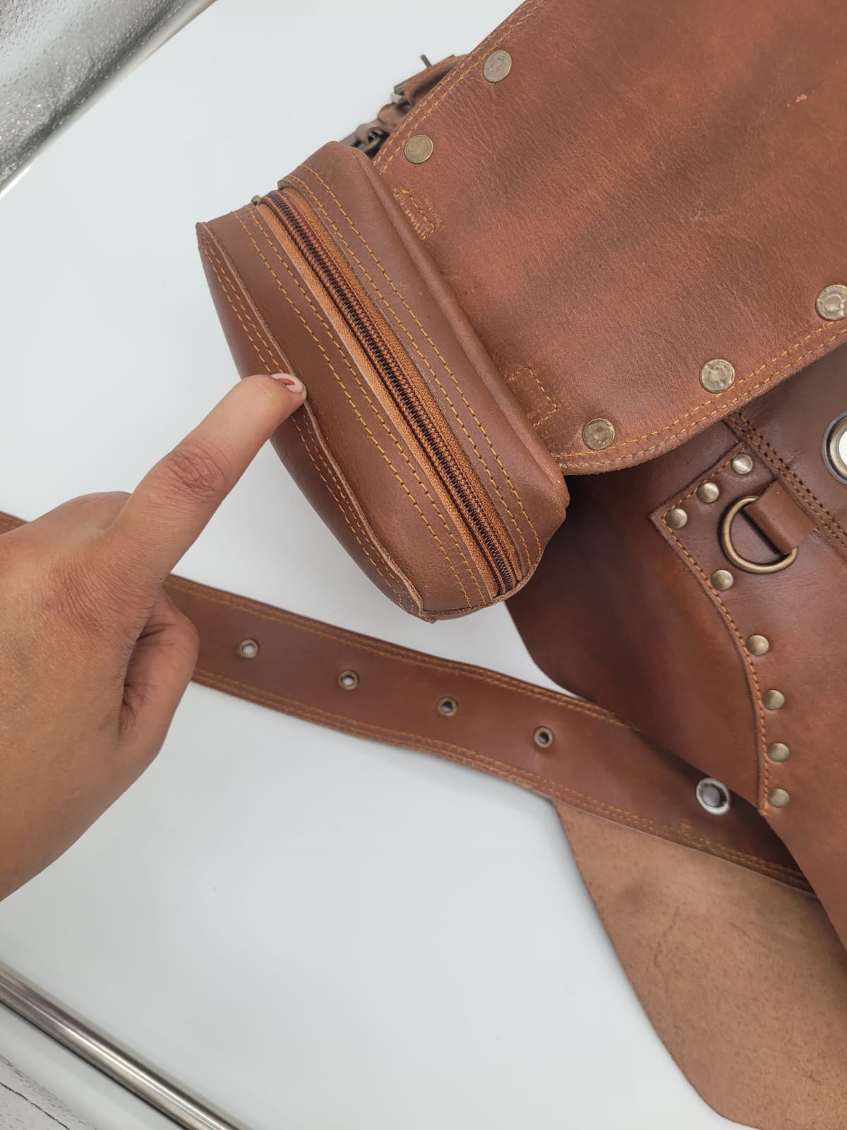 Handcrafted Leather Utility Belt with Pouch – Vintage Steampunk Style