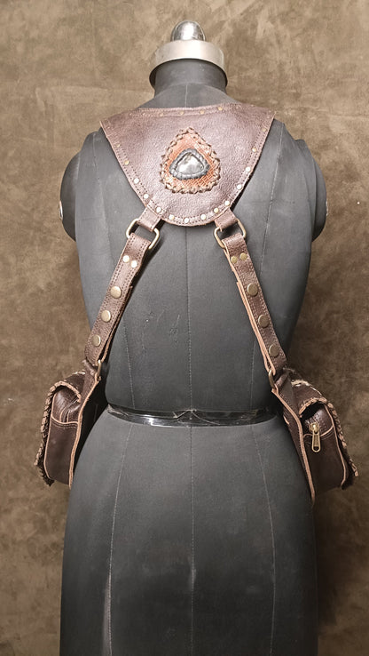 Leather Holister   travel bag adjustable crossbody bag , festival belt  +free gift...