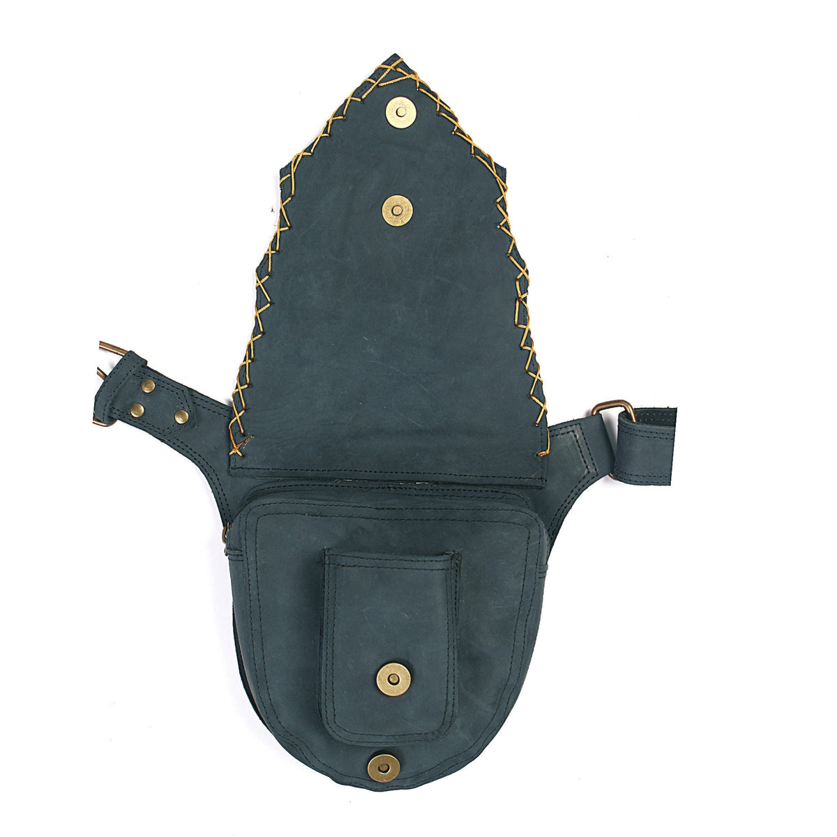 Handmade Leather Hip Bag: Utility Belt Fanny Pack with Adjustable Strap.
