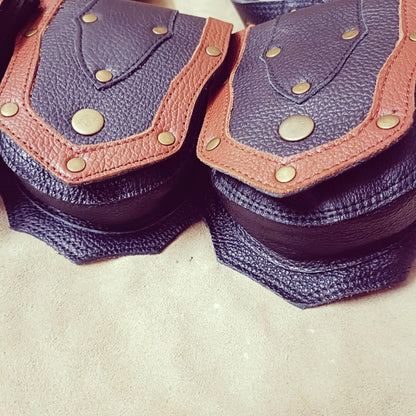 Handmade Leather Belt Pouch: Festival Utility Hip Bag with Adjustable Strap...