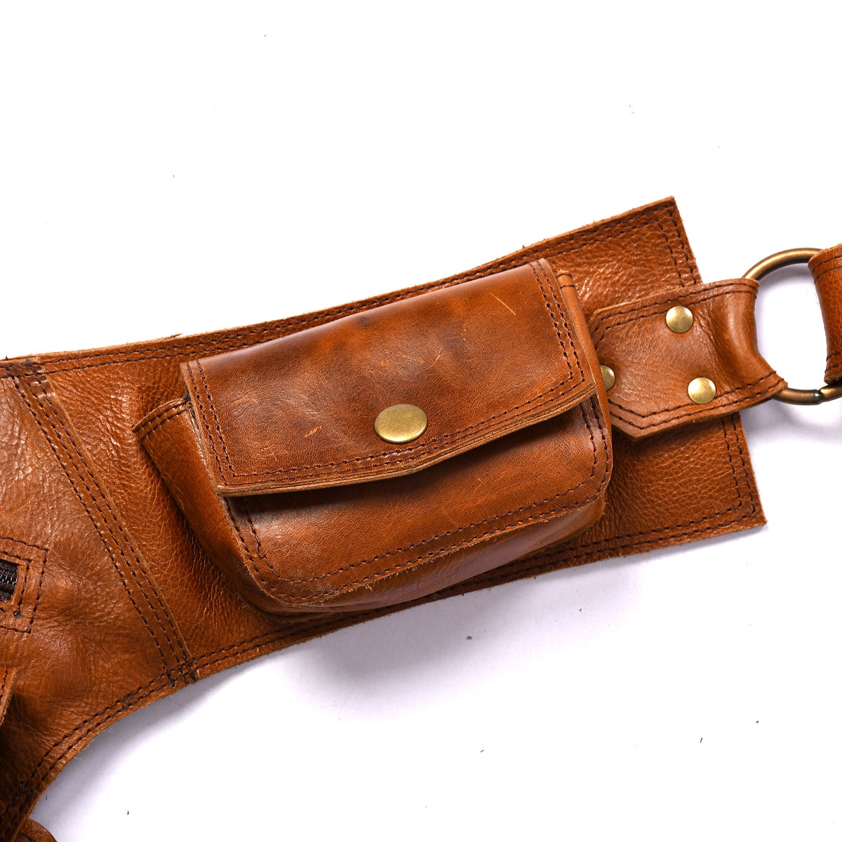 Handmade Leather Belt Pouch Set | 2 Utility Bags + Free Gift (Festival Bundle)